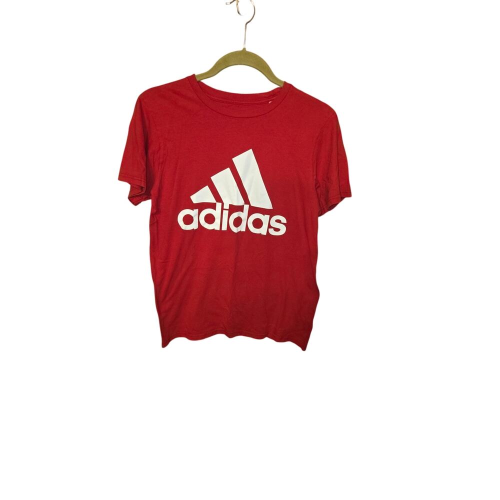 Adidas Men’s Essentials Big Logo Graphic T-Shirt - Red/White - Size S